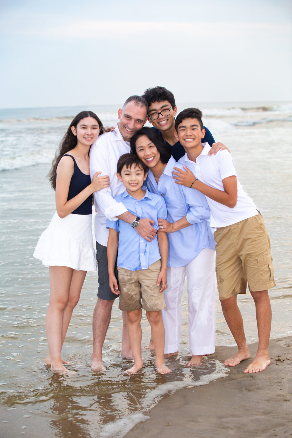 Family photograph near Montauk Point Lighthouse