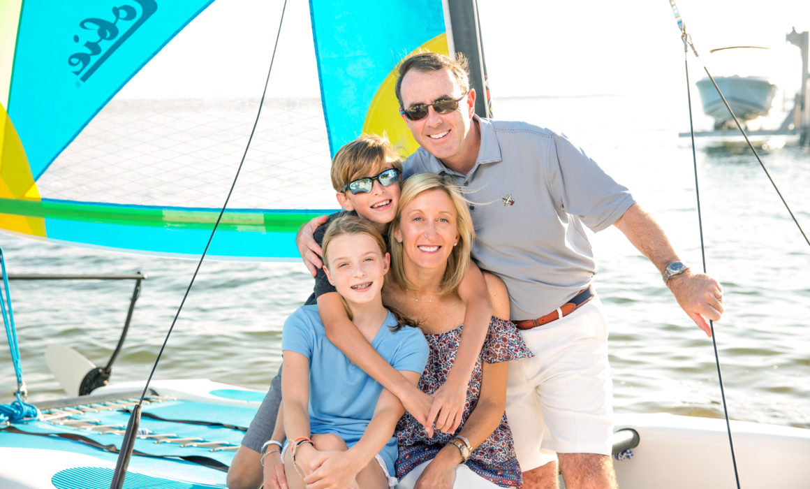 Hamptons photographer takes picture of Tweed family on sailboar