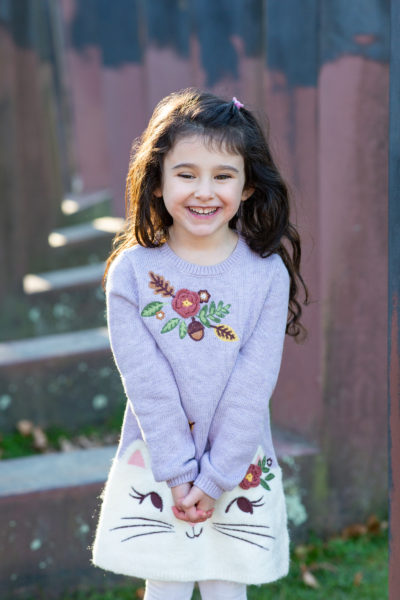 A child in a photo shoot in Long Island, NY 