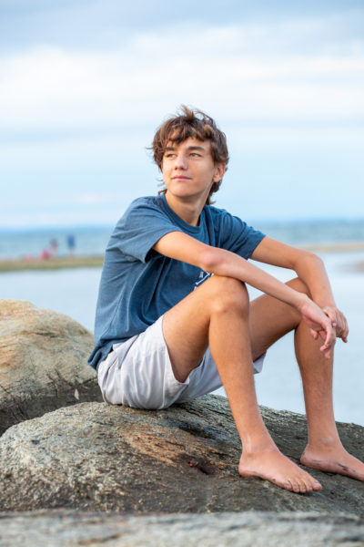 Teen photographed on the beach in Long Island, NY 